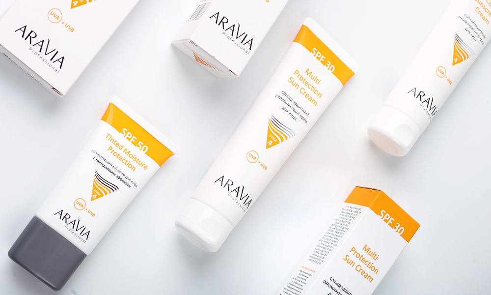 Как работает крем SPF: обзор новых солнцезащитных средств от ARAVIA Professional